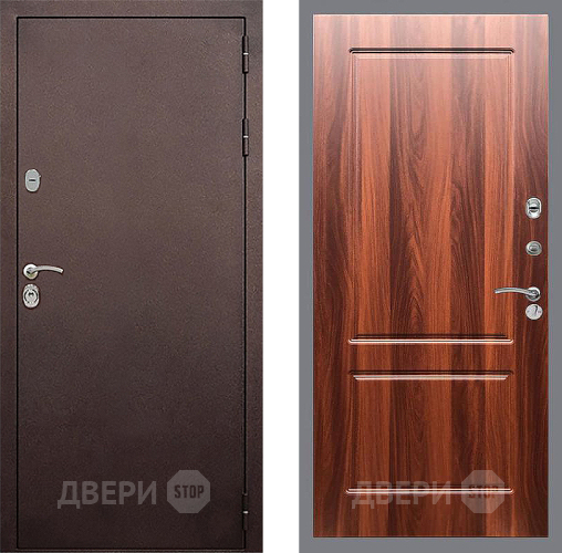 Входная металлическая Дверь Стоп КЛАССИК Медь ФЛ-117 Итальянский орех в Фрязино