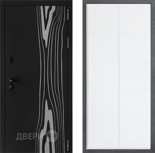 Входная металлическая Дверь Дверной континент ДК-12 ФЛ-Кватро Белое дерево в Фрязино