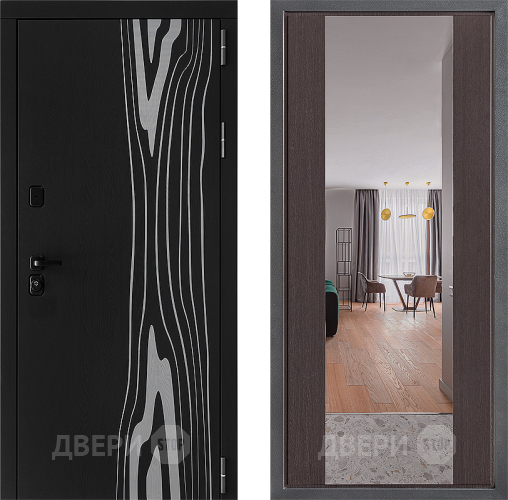 Входная металлическая Дверь Дверной континент ДК-12 ФЛЗ-1 Зеркало Венге в Фрязино