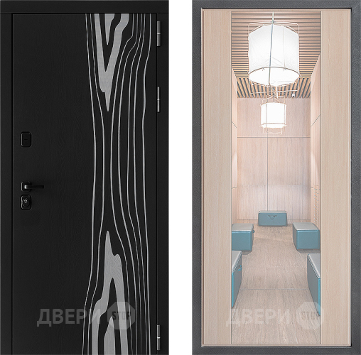 Входная металлическая Дверь Дверной континент ДК-12 ФЛЗ-1 Зеркало Капучино в Фрязино