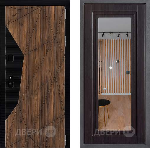 Дверь Дверной континент ДК-11 ФЛЗ Зеркало Венге в Фрязино