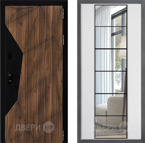 Дверь Дверной континент ДК-11 ФЛЗ-2 Зеркало Белый софт в Фрязино