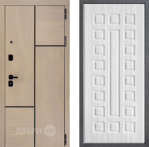 Входная металлическая Дверь Дверной континент ДК-14 ФЛ-183 Сандал белый в Фрязино