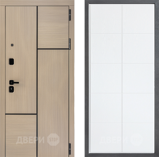 Входная металлическая Дверь Дверной континент ДК-14 ФЛ-Кватро Белое дерево в Фрязино