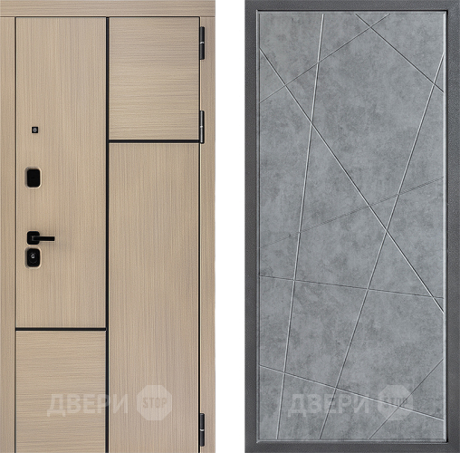 Входная металлическая Дверь Дверной континент ДК-14 ФЛ-655 Бетон серый в Фрязино