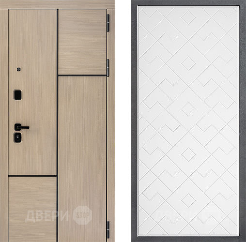 Входная металлическая Дверь Дверной континент ДК-14 ФЛ-Тиффани Белый софт в Фрязино