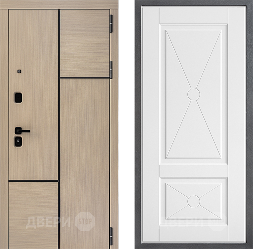 Входная металлическая Дверь Дверной континент ДК-14 ФЛ-617 Софт милк в Фрязино