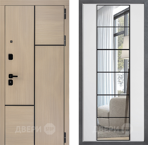 Дверь Дверной континент ДК-14 ФЛЗ-2 Зеркало Белый софт в Фрязино