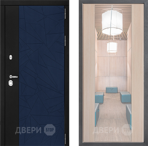 Входная металлическая Дверь Дверной континент ДК-9 ФЛЗ-1 Зеркало Капучино в Фрязино