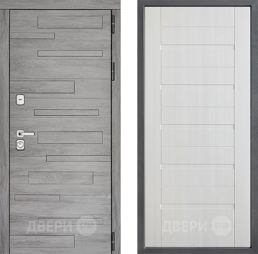 Входная металлическая Дверь Дверной континент ДК-10 ФЛ-70 Лиственница белая в Фрязино