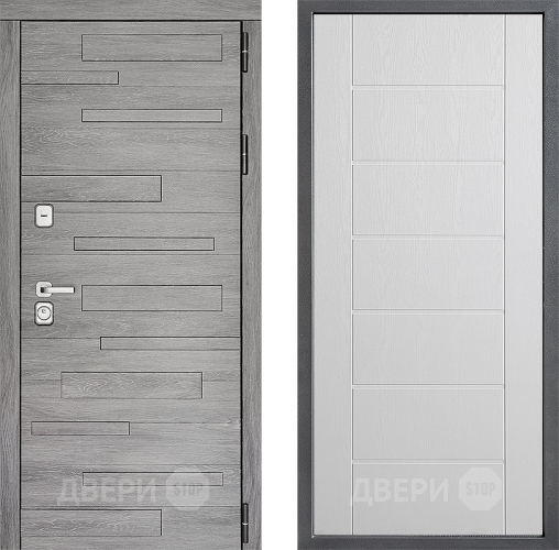 Входная металлическая Дверь Дверной континент ДК-10 ФЛ-Лайн Белое дерево в Фрязино