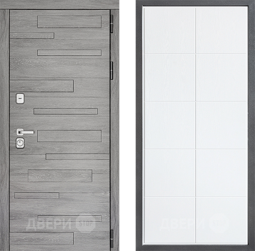 Входная металлическая Дверь Дверной континент ДК-10 ФЛ-Кватро Белое дерево в Фрязино