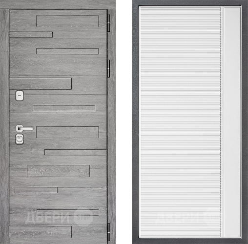 Входная металлическая Дверь Дверной континент ДК-10 ФЛ-757 Белое Стекло Софт милк в Фрязино