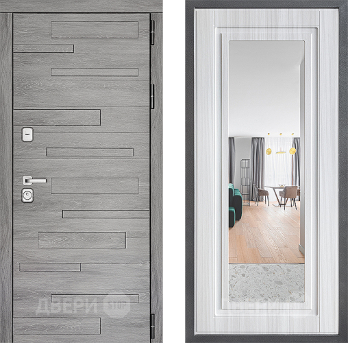 Дверь Дверной континент ДК-10 ФЛЗ Зеркало Сандал белый в Фрязино