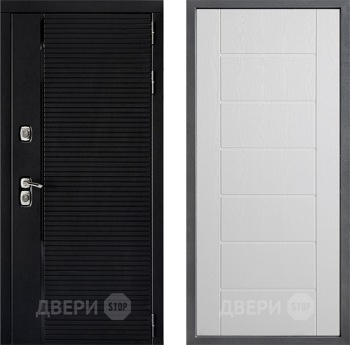 Входная металлическая Дверь Дверной континент ДК-1 ФЛ-Лайн Белое дерево в Фрязино