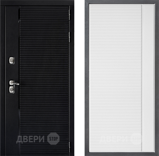 Входная металлическая Дверь Дверной континент ДК-1 ФЛ-757 Белое Стекло Софт милк в Фрязино