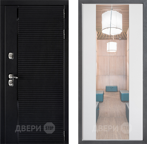 Дверь Дверной континент ДК-1 ФЛЗ-1 Зеркало Белый софт в Фрязино