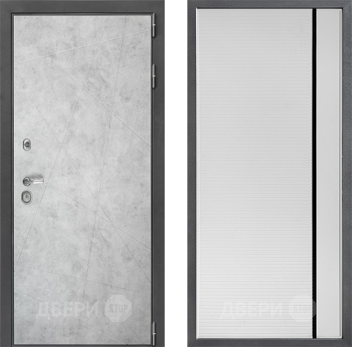 Входная металлическая Дверь Дверной континент ДК-3/743 ФЛ-757 Черное Стекло Софт милк в Фрязино