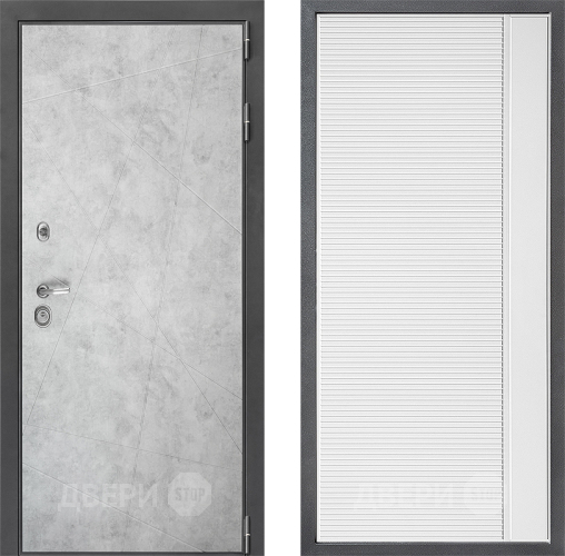 Входная металлическая Дверь Дверной континент ДК-3/743 ФЛ-757 Белое Стекло Софт милк в Фрязино