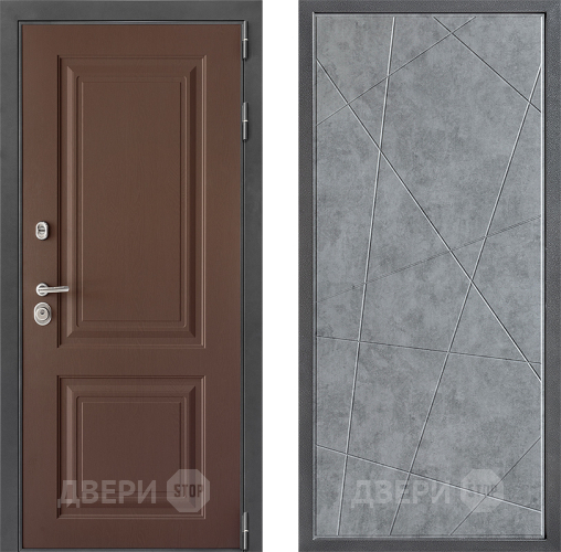 Входная металлическая Дверь Дверной континент ДК-3/729 ФЛ-655 Бетон серый в Фрязино