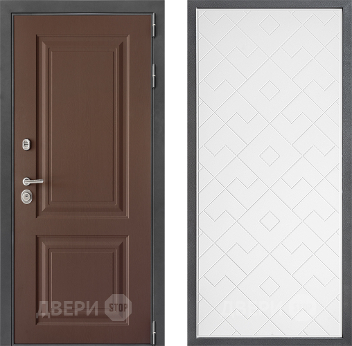 Входная металлическая Дверь Дверной континент ДК-3/729 ФЛ-Тиффани Белый софт в Фрязино