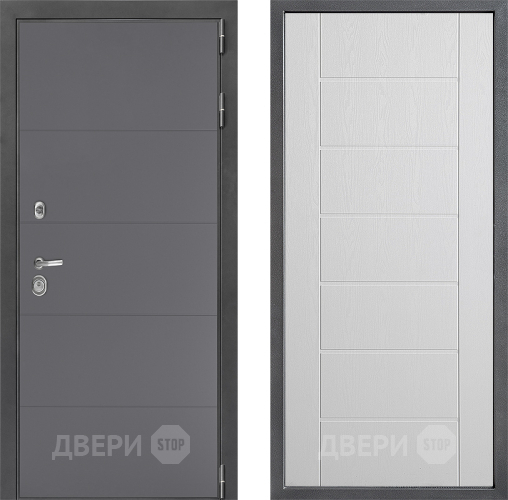 Входная металлическая Дверь Дверной континент ДК-3/649 ФЛ-Лайн Белое дерево в Фрязино