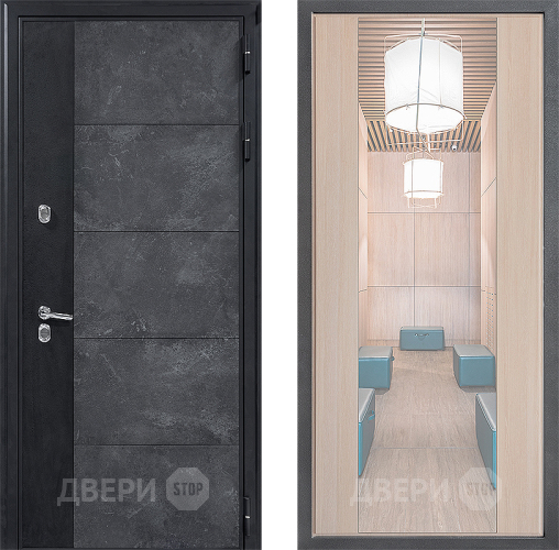 Дверь Дверной континент ДК-15 Бетон ТЕРМО ФЛЗ-1 Зеркало Капучино в Фрязино