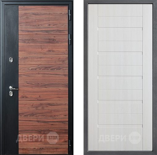 Входная металлическая Дверь Дверной континент ДК-15 Красное Дерево ТЕРМО ФЛ-70 Лиственница белая в Фрязино