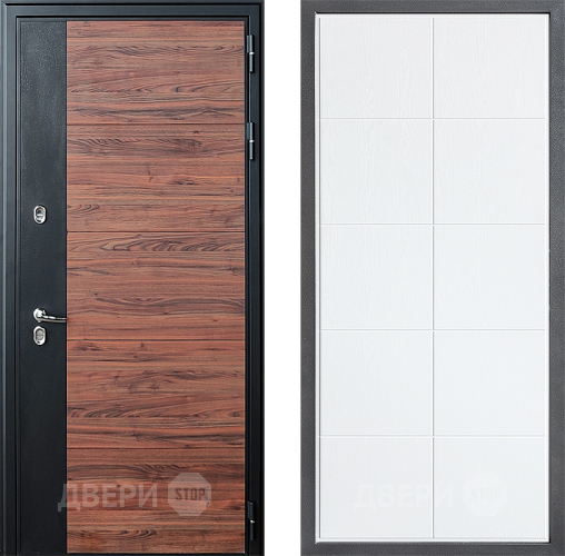 Входная металлическая Дверь Дверной континент ДК-15 Красное Дерево ТЕРМО ФЛ-Кватро Белое дерево в Фрязино