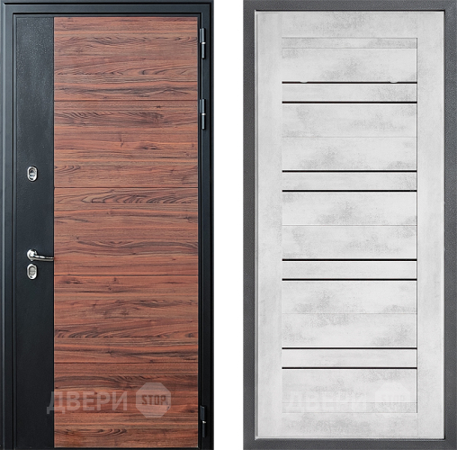 Дверь Дверной континент ДК-15 Красное Дерево ТЕРМО ФЛ-49 Бетон снежный в Фрязино