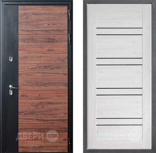 Входная металлическая Дверь Дверной континент ДК-15 Красное Дерево ТЕРМО ФЛ-49 Сосна белая в Фрязино