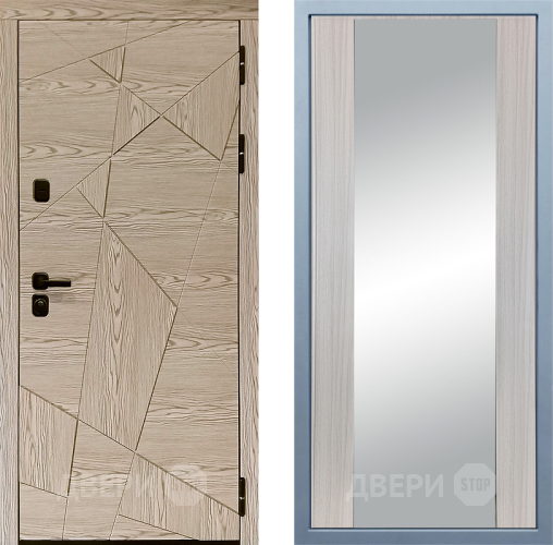 Дверь Дива МД-97/1 Д-15 Зеркало Сандал белый в Фрязино