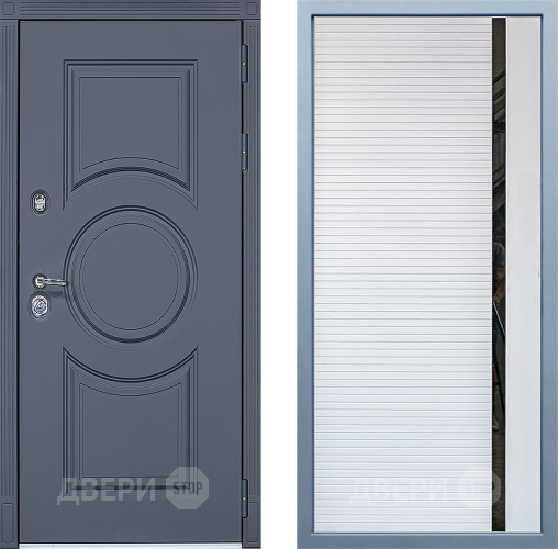 Входная металлическая Дверь Дива МХ-30 STR МХ-45 Белый матовый в Фрязино