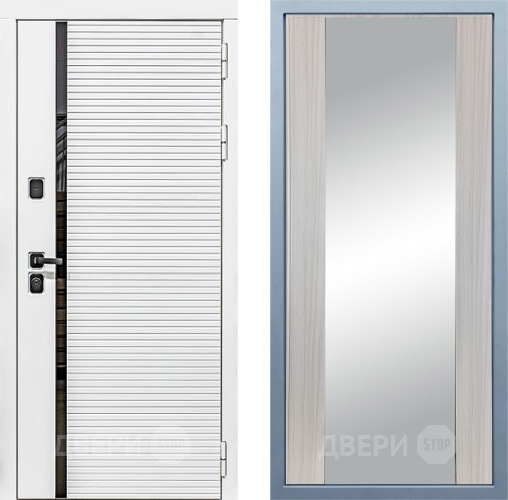 Дверь Дива МХ-45 Белая STR Д-15 Зеркало Сандал белый в Фрязино