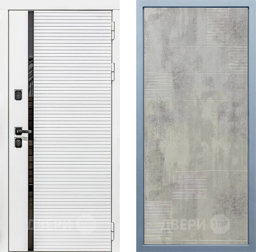 Дверь Дива МХ-45 Белая STR Д-4 Бетон темный в Фрязино