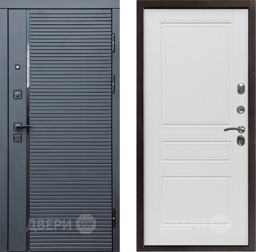 Входная металлическая Дверь Престиж Черная Линия Классика Лиственница белая в Фрязино