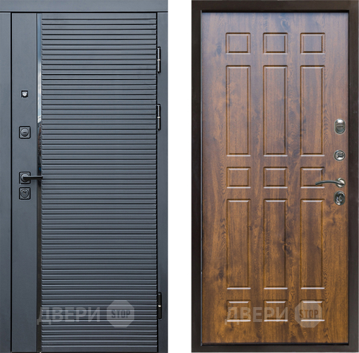 Входная металлическая Дверь Престиж Черная Линия Спарта Дуб в Фрязино