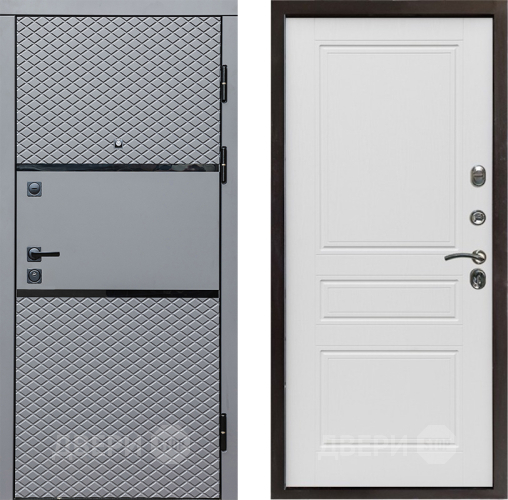 Входная металлическая Дверь Престиж Ромб Классика Лиственница белая в Фрязино