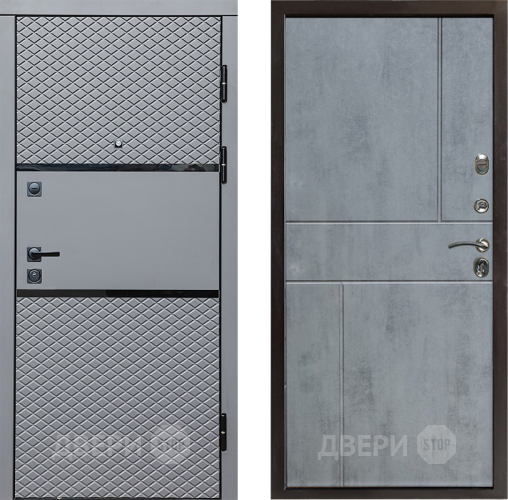 Входная металлическая Дверь Престиж Ромб Горизонт Бетон темный в Фрязино