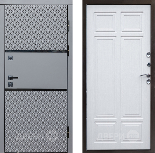 Входная металлическая Дверь Престиж Ромб Премиум Лиственница белая в Фрязино