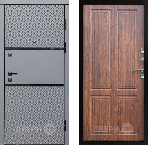 Входная металлическая Дверь Престиж Ромб Премиум Орех светлый в Фрязино