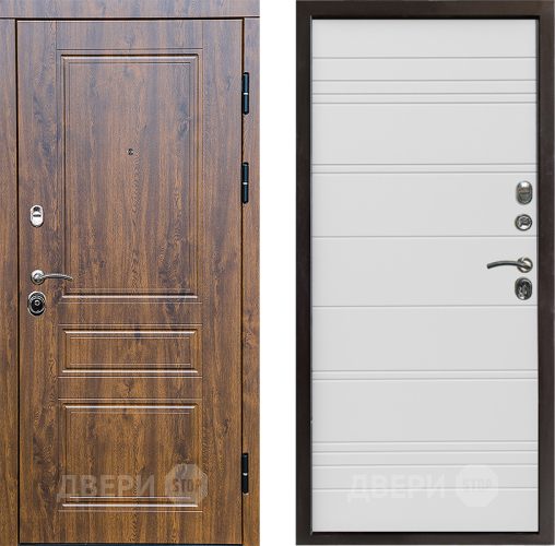 Входная металлическая Дверь Престиж Классика Дуб Line Белый в Фрязино