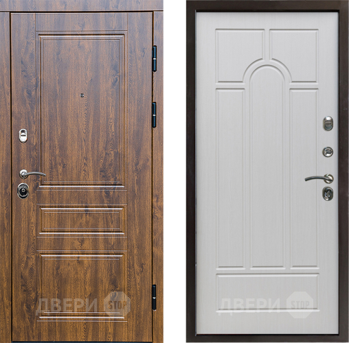 Входная металлическая Дверь Престиж Классика Дуб Арка Лиственница белая в Фрязино