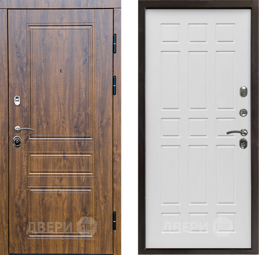 Входная металлическая Дверь Престиж Классика Дуб Спарта Белое дерево в Фрязино