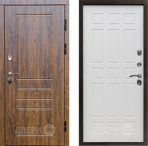 Входная металлическая Дверь Престиж Классика Дуб Спарта Лиственница белая в Фрязино