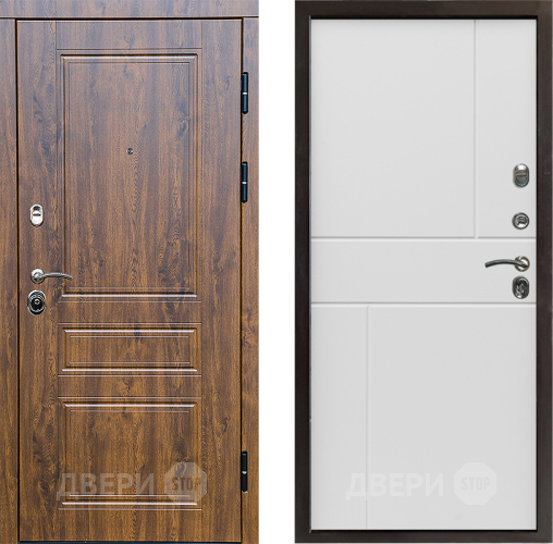 Входная металлическая Дверь Престиж Классика Дуб Горизонт Бетон белый в Фрязино