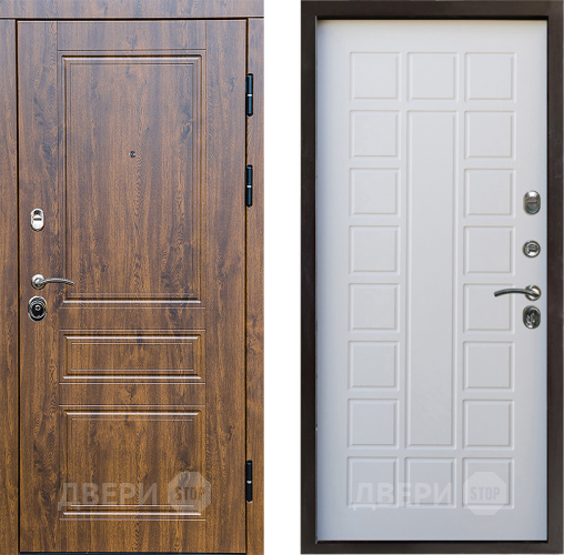 Входная металлическая Дверь Престиж Классика Дуб Престиж Белое дерево в Фрязино