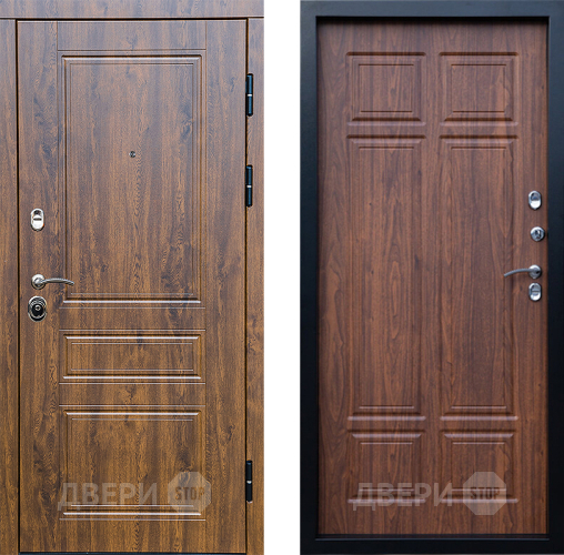 Входная металлическая Дверь Престиж Классика Дуб Премиум Орех темный в Фрязино