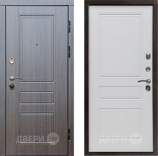 Входная металлическая Дверь Престиж Классика Венге Классика Белый матовый в Фрязино