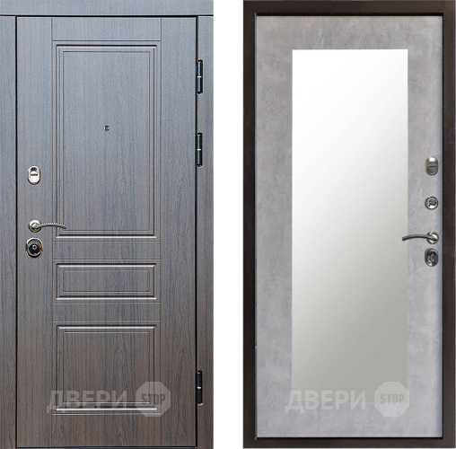 Дверь Престиж Классика Венге Зеркло Пастораль Бетон светлый в Фрязино